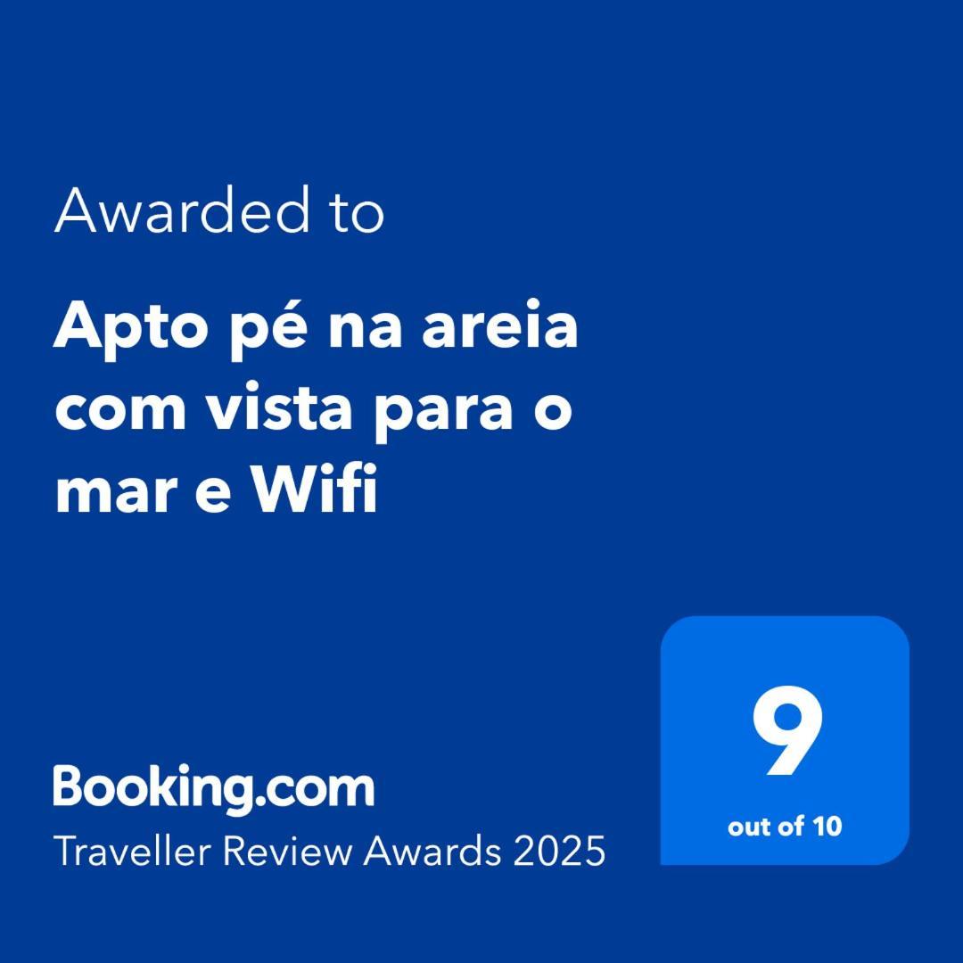 Apto Pe Na Areia Com Vista Para O Mar E Wifi Praia Grande  Luaran gambar